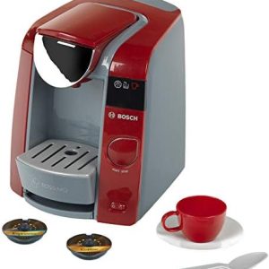 Theo Klein 9543 Bosch Tassimo Kaffeemaschine | Mit Wassereinfüllmöglichkeit und Wasserdurchlauf mit Sound | Inklusive Espresso-Set | Maße: 20 cm x 16 cm x 20 cm | Spielzeug für Kinder ab 3 Jahren