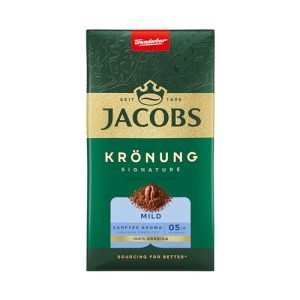 Jacobs Krönung Mild 100 Prozent Arabica, Gemahlener Röstkaffee, Helle Röstung, 500g (1er-Pack)