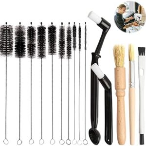 Kaffee Pinsel 15 Stück Kaffee Reinigungsbürste Barista Strohhalm Bürste Set Espressomaschine Bürste Kaffeemühle Reinigungspinsel Pfeifenreiniger Bürste für Kaffeemühle Kaffee Werkzeug Reinigungsbürste