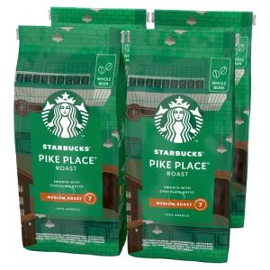 STARBUCKS Pike Place Roast, Mittlere Röstung, Ganze Kaffeebohnen 450g (4er Pack)