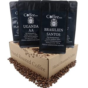 Coffeenes Arabica Bohnenkaffee Ganze Bohnen 6 x 100 g - Kaffeebohnen Coffee Beans - Kaffebohnen 6 Unterschiedliche Kaffeesorten Kaffee Bohnen