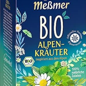 Meßmer Bio Alpenkräuter | 100% natürliche Zutaten | 20 Teebeutel | Vegan | Glutenfrei | Laktosefrei