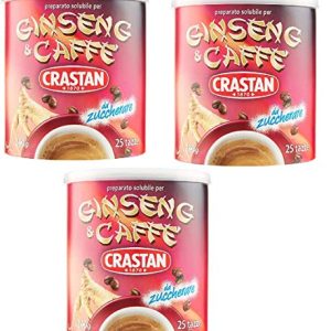 3x Crastan Ginseng und Kaffee Instant Kaffee Bohnenkaffee 200 gr 25x Tassen