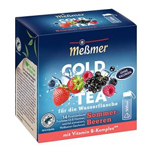 Meßmer Cold Tea Sommer-Beere | 14 Pyramidenbeutel | Glutenfrei | Laktosefrei | Vegan