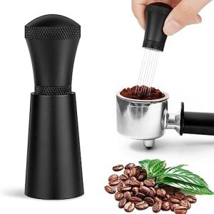 HOTUT Espresso Kaffeerührer, Aluminium Wdt Tool,WDT Tool Espresso Nadel 17 einen Nadeln 0.3mm,Zubehör für Espressomaschinen für Barista-Schwarz