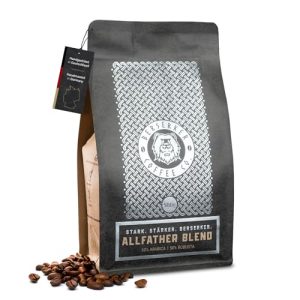 BERSERKER COFFEE ALLFATHER BLEND Starke Kaffeebohnen - 1x500g - 50% Arabica, 50% Robusta - Milde Röstung- Säurearm - Für Vollautomaten, Filterkaffee, French Press und Siebträger