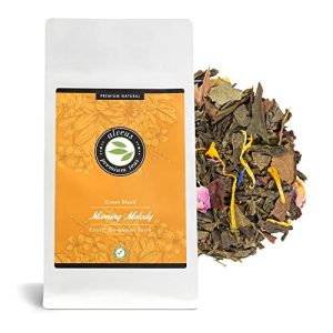 "Morning Melody" Grüner Tee Lose mit Mango Orangen Bergamotte Geschmack, Aromatisierte Teemischung (ca. 40 Tassen) 100 Gramm Tüte von alveus Premium Teas