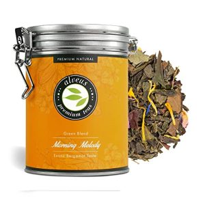 "Morning Melody" Mango Orange Bergamotte Grüner Tee Lose, Aromatisierter Grüntee Dose 100 Gramm von alveus Premium Teas