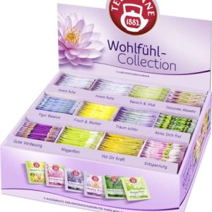 Teekanne Harmonie für Körper & Seele Wohlfühl-Collection Box 356g | 11 Sorten, 180 Beutel | Harmonische Kräuterteemischungen