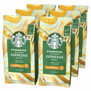 STARBUCKS Blonde Espresso Roast, Helle Röstung, Ganze Kaffeebohnen, 200 g (6er Pack)