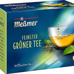 Meßmer Feinster Grüner Tee | 50 Teebeutel | Vegan | Glutenfrei | Laktosefrei | 50 Stück (1er Pack)