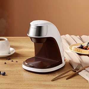 KONKA Kaffeemaschine 450W, 300ML coffee machine mit Tasse, Mini-Tropfkaffeemaschine Hochwertige, schnell brühende Filterkaffeemaschine aus Kunststoff & Edelstahl, Weiß