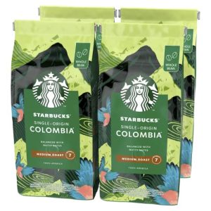 STARBUCKS Single-Origin Colombia, Mittlere Röstung, Ganze Kaffeebohnen 450g (4er Pack)