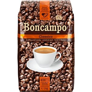 Boncampo - Classico Ganze Kaffeebohnen 1kg - Säure: 3/5 - Stärkegrad: 3/5 - Swiss Premium Coffee - UTZ-zertifiziert