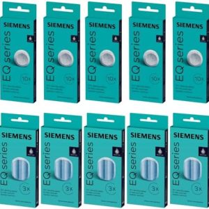 SIEMENS TZ80001+ TZ 80002 50 Reinigungstabletten + 15 Entkalkungstabletten für EQ Series Kaffeevollautomaten