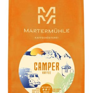 Martermühle Camper Kaffee 500g ganze Bohnen mittelkräftig I Arabica I Aroma: nussig schokoladig I Ganze Kaffee-Bohnen schonend geröstet, säurearm