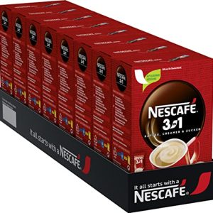 NESCAFÉ 3-in-1 Getränkepulver-Sticks, löslicher Bohnenkaffee mit Creamer & Zucker, Instant-Kaffee aus erlesenen Kaffeebohnen, koffeinhaltig, 8er Pack (8 x 10 -Sticks à 16,5g)