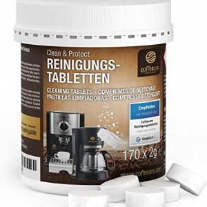 Coffeeano 170 Reinigungstabletten für Kaffeevollautomaten und Kaffeemaschinen. Reinigungstabs für Delonghi, Siemens, EQ Series, Jura, Krups, Bosch, Miele, Melitta, WMF uvm.