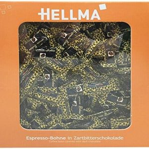 HELLMA 70000174 Espresso-Bohnen in Zartbitterschokolade, im Karton (380 Stück)