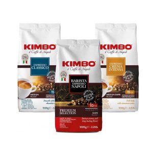 Kimbo Kaffeebohnen Probierset: Classico, Espresso Napoli und Crema Intensa 1 kg x 3