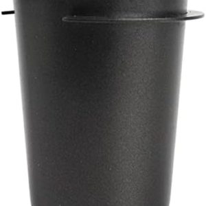 GKKICO 51 mm Kaffee-Dosierbehälter, Pulverzufuhr, maschinenbeständig, Teilverschleißverteiler, Kaffeezubehör, Schwarz