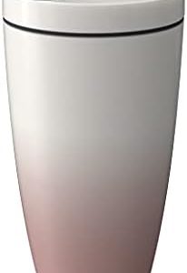 Villeroy & Boch To Go Becher powder, 1 Stück (1er Pack), 350 ml, Premium Porzellan/Silikon, Weiß/Rosa