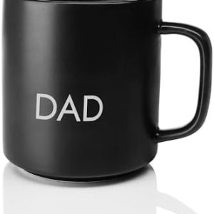 Giftandprint Tasse Schwarz Dad, Papa Geschenke für Papa Vatertag Bester Papa Geschenk Du wirst Papa Tassen werdender Papa Gifts für Väter Daddy to be Kaffeebecher mit Henkel, Keramik,250 ml