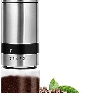 FAEFTY Kaffeemühle Manuell Coffee Grinder Mit Keramikmahlwerk Verstellbarer Mahlgrad