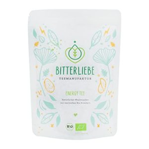 BitterLiebe® Teemanufaktur Energy Tee Bio Kräutertee lose als natürlicher Wachmacher I Energietee mit Guayusa, Guarana, Mate I ca. 70 Tassen (180g) (180g)