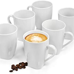 Sänger Kaffeebecher Set Bilgola 6 teiliges Becher Set für 6 Personen aus Porzellan, Tee-Becher Füllmenge: 350 ml, erweiterbar, Alltag, Frühstück, Outdoor Becher-Service für Kaffee, Tee oder Kakao