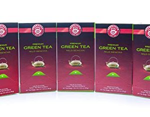 Teekanne Premium Green Tea Grüner Tee, 5er Pack (5 x 20 Teebeutel), 5 x 35 g