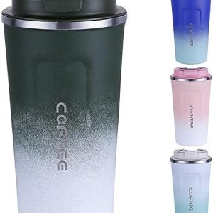 EACHPT Kaffeebecher to go Thermo,510ml Kapazität,BPA-freier,Kaffeebecher mit Deckel Auslaufsicher,Doppelwandiges Isoliertes Vakuum Edelstahl Thermobecher Kaffee to go, für Kaffee/Tee Unterwegs