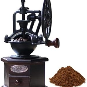 Halatua Manuelle Kaffeemühle | Kaffee-Handmühle aus Holz | Antike Mühle im Vintage-Stil mit polygonalem Einsteller für Gewürze, Nüsse, Kräuter zur Verbesserung von Geschmack, Säure und Finish