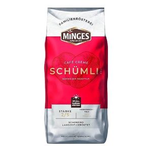 Minges Café Crème Schümli 2, ganze Bohne, Aroma-Softpack, 1.000 g, 1er Pack (1 x 1 kg)