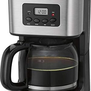 Clatronic® Kaffeemaschine mit Timer, 1,5 Liter Kanne für 12-14 Tassen Kaffee, 24h LCD-Timer, Warmhalte-Automatik, Nachtropfschutz, herausnehmbarer Filter, Anzeige & Kontrollleuchten, 900W - KA 3642