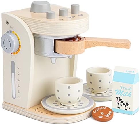 New Classic Toys 10705 Kaffeemaschine, 3 Jahre to 9 Jahre, Weiß, Weis