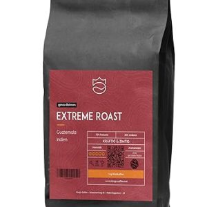 KING'S COFFEE - EXTREME ROAST - Espresso-Bohnen Intenso - sehr säurearm - kleine Chargen-Röstung aus Italien - Kaffeebohnen für Vollautomaten & Siebträger - 1kg