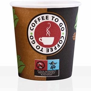 Unbekannt Coffee to go Espresso Becher aus Hartpapier 0,1l, 1000Stk, Pappbecher, Kaffeebecher to go