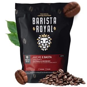 BARISTA ROYAL Kaffeebohnen 1kg "Amore E Basta Kaffee" | Frische Bohnen aus Guatemala & Indonesien | 100% Arabica ganze Bohnen | Ideal für Vollautomat und Filtermaschine