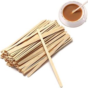 Symphonyw Kaffeerührstäbchen, 200 Stück Holzrührer für Kaffee, Tee, Milch, Saft, EIS am Stiel, Basteln (11 cm)