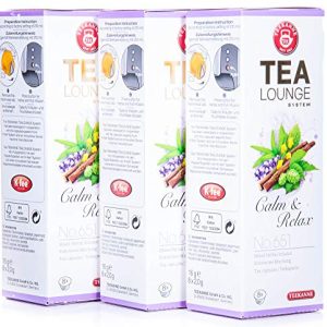 Teekanne Tealounge Kapseln - Calm and Relax No. 651 Früchtetee 3er Pack (24 Kapseln)